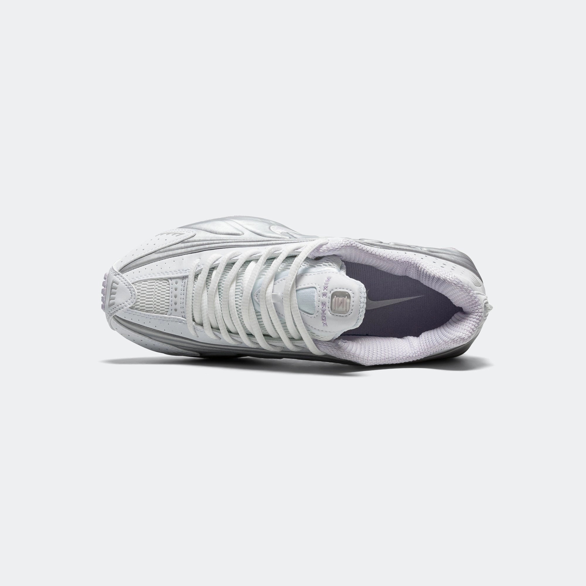 Womens Shox R4 - White/Barely Grape-Metallic Platinum Versatile Choice
