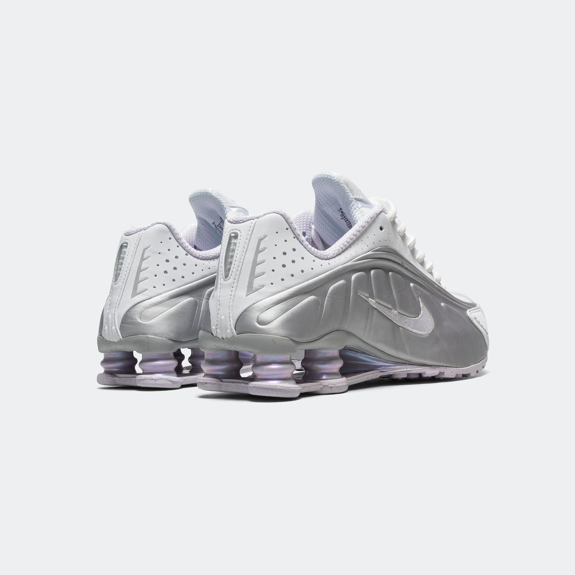 Womens Shox R4 - White/Barely Grape-Metallic Platinum Versatile Choice