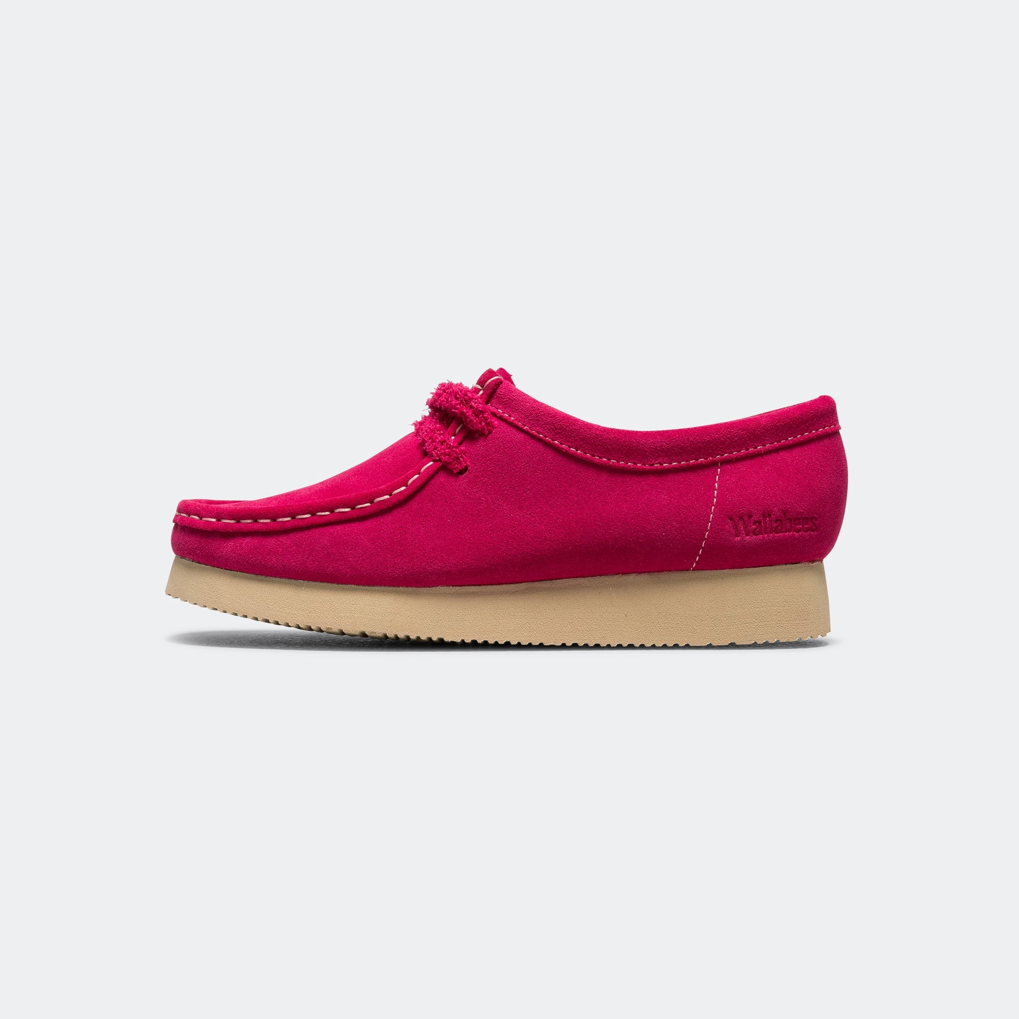Slip On Motion Ease Womens Wallabee - Bright Pink Suede