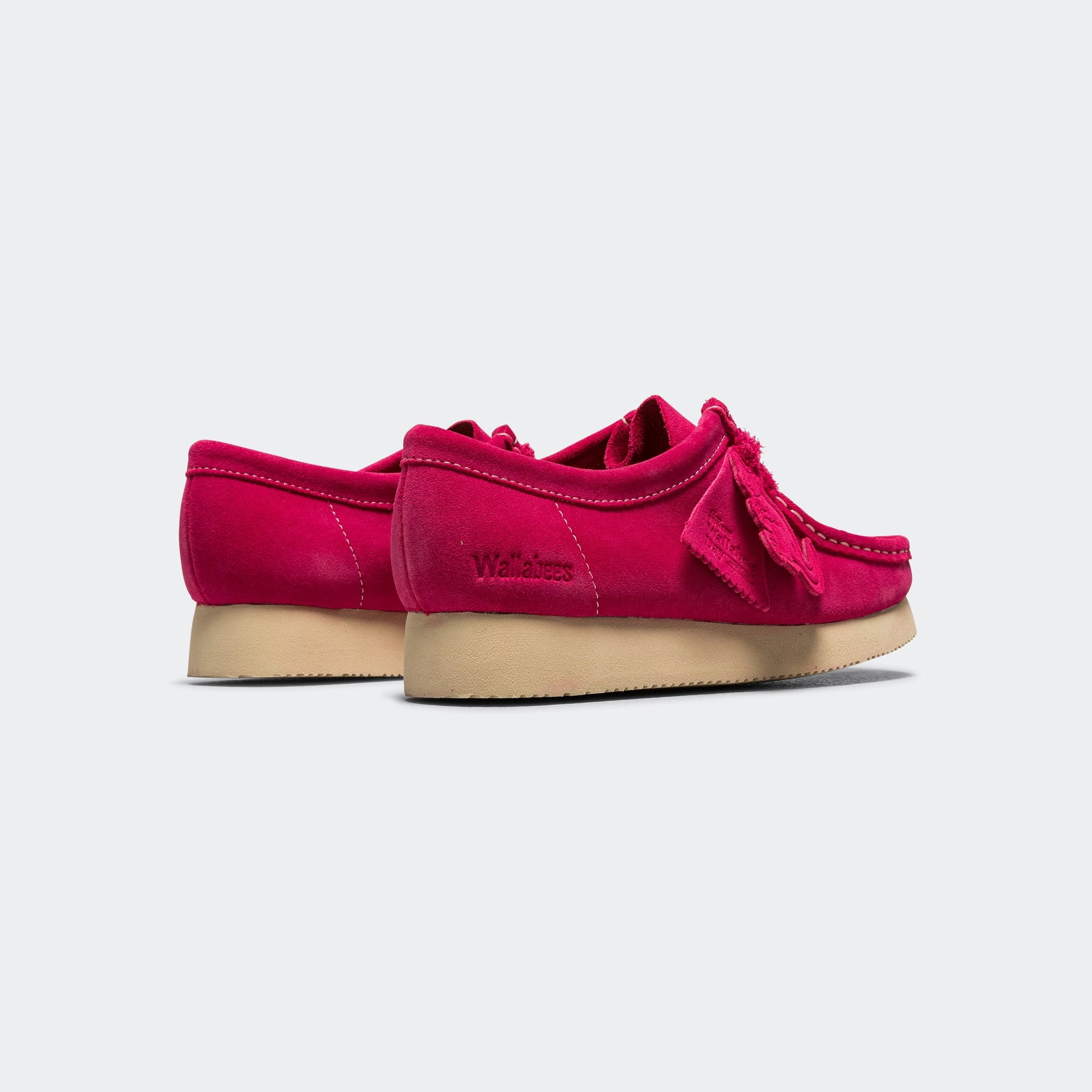 Womens Wallabee - Bright Pink Suede Modern Luxury