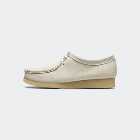 Versatile use Womens Wallabee - White Leather