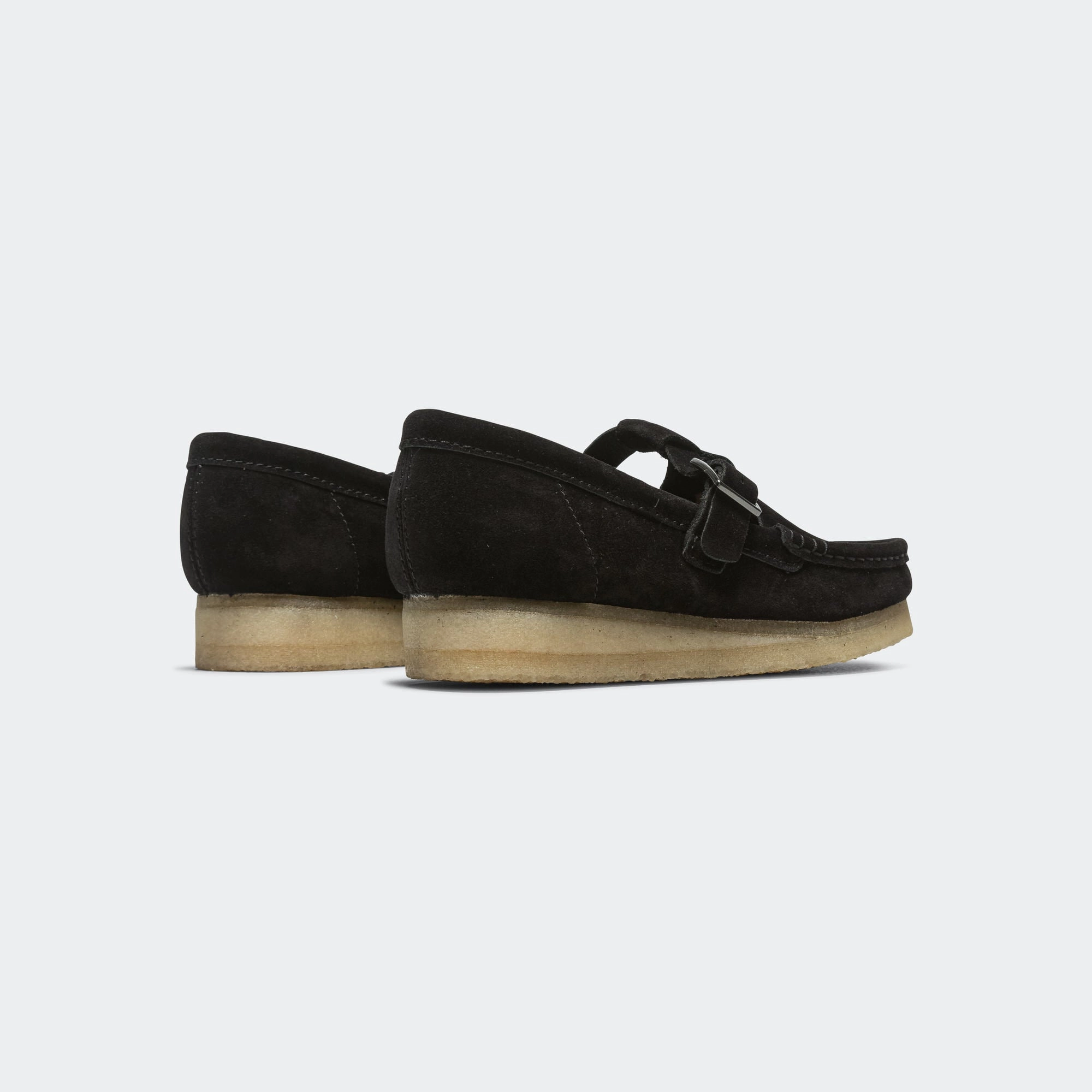 Womens Wallabee T Bar - Black Suede Durable durability