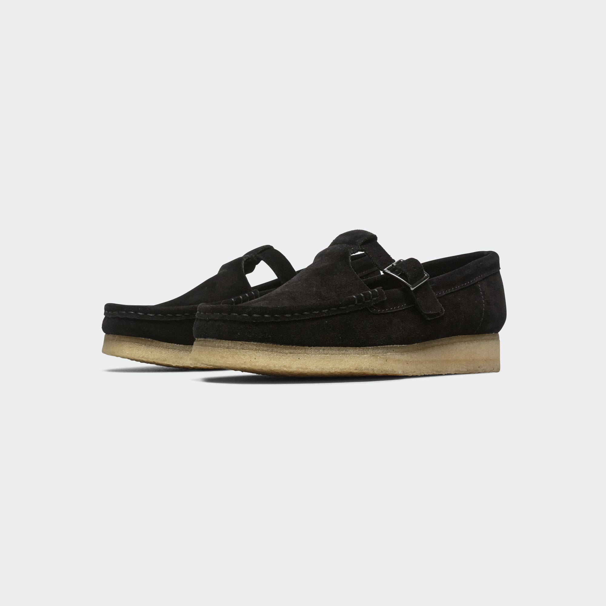 Womens Wallabee T Bar - Black Suede Durable durability