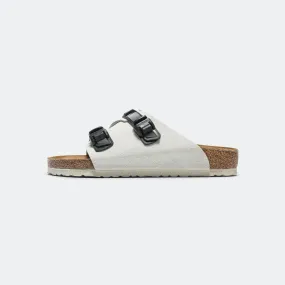 Bronze Pop Zurich Tech - Antique White Suede Leather